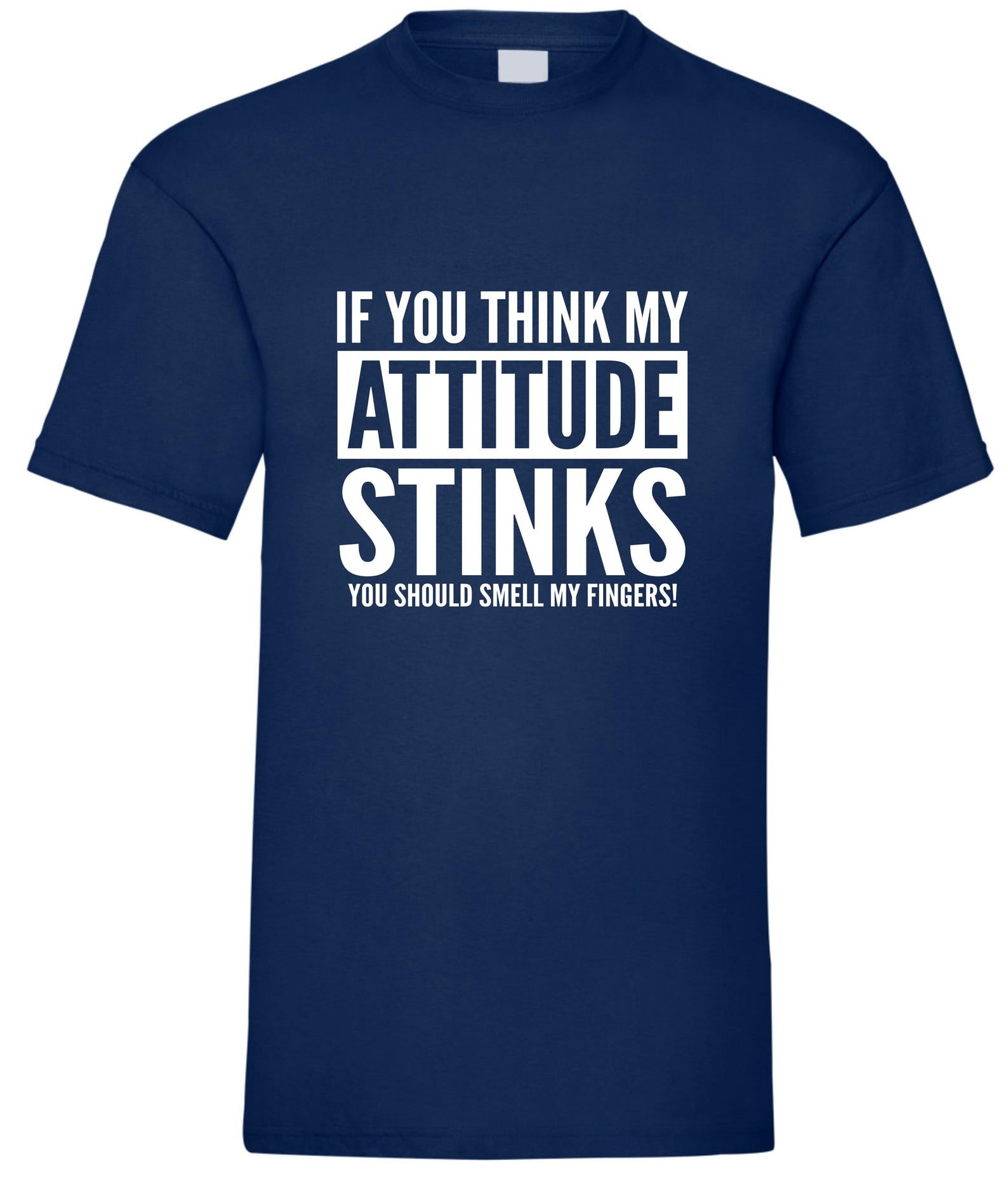 Funny Attitude Stinks T-Shirt: Rude Novelty Slogan Tee Gift