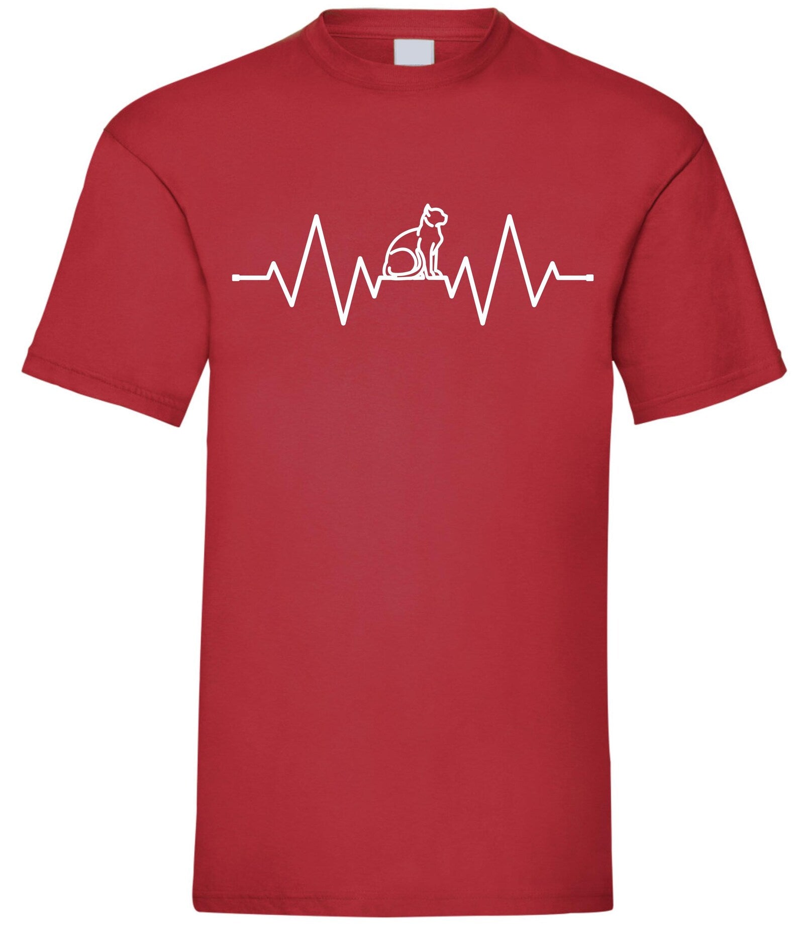 Cat Heartbeat T-Shirt: ECG Cat Lover Gift