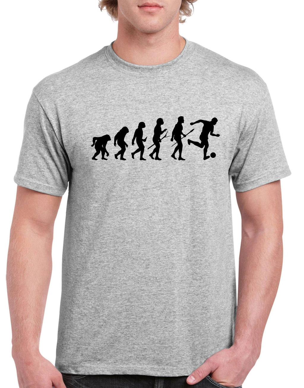 Evolution T-shirt football evolve player footballer socce design kids adults birthday gift top