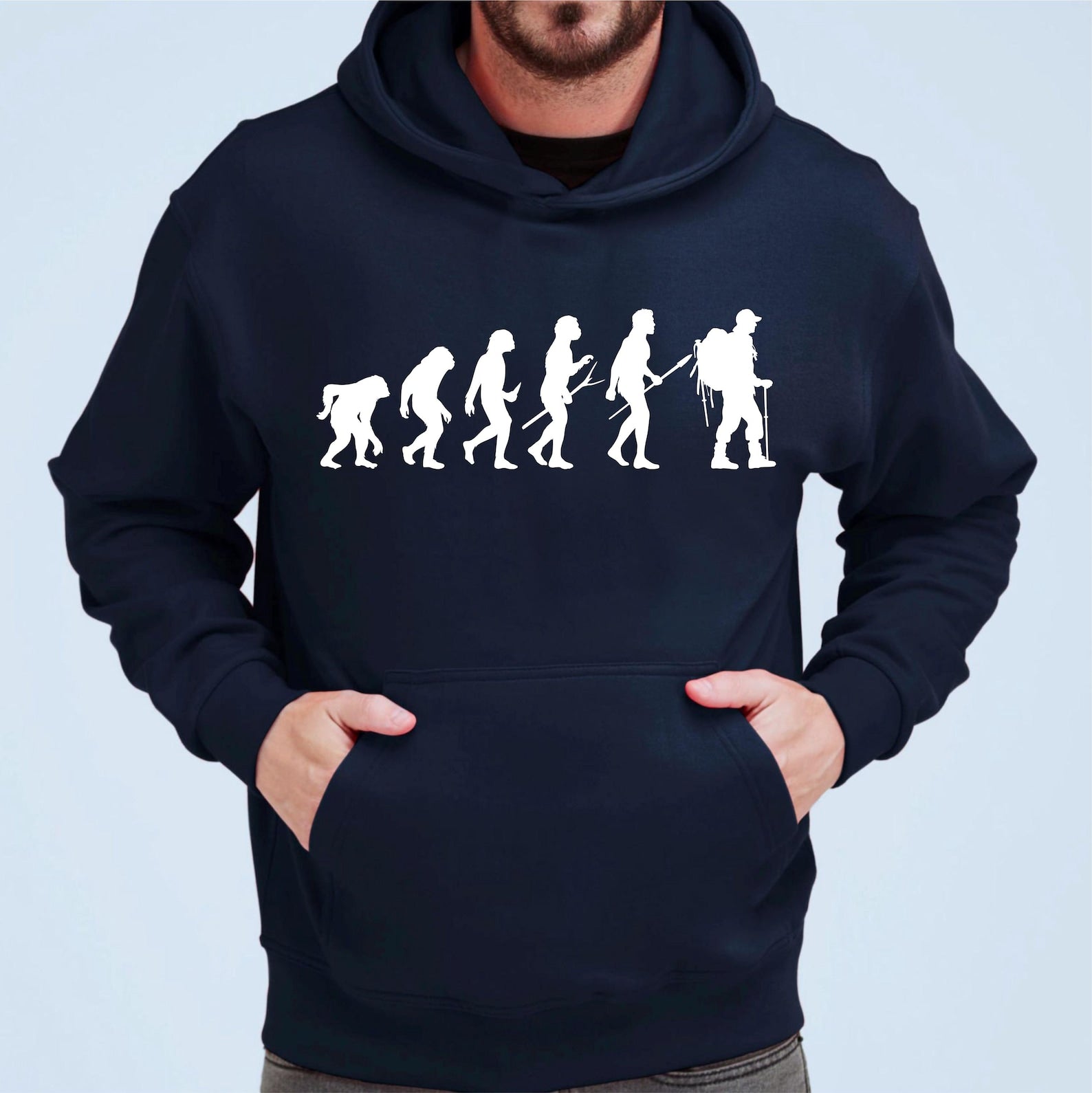 Evolution Hoodie hill climbing evolve mountain climber adventure xmas unisex gift top