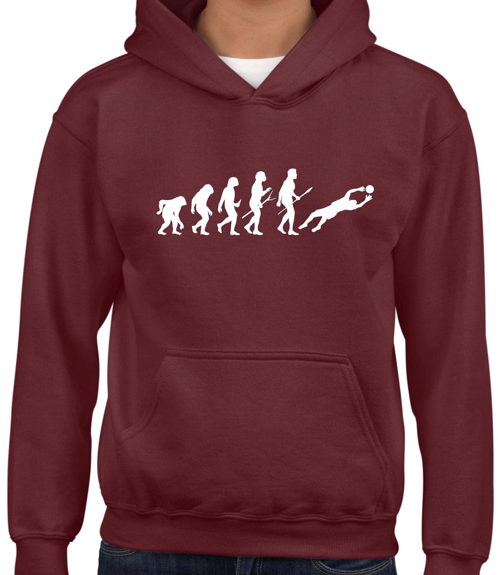 Evolution Hoodie football goalkeeper evolve footballer soccer penelty saver adults kids Present top