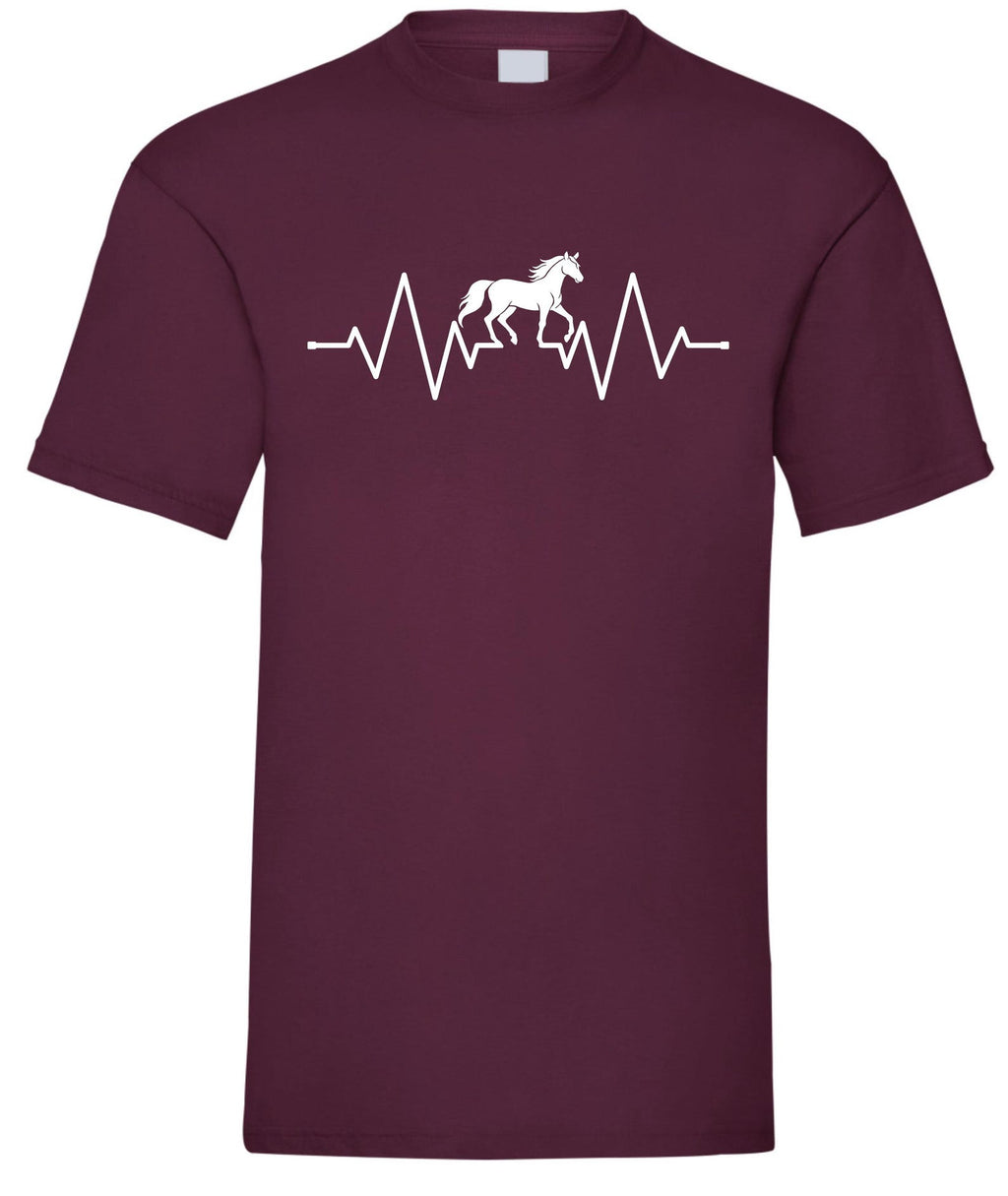 Horse T-shirt ecg heartbeat pulse cardio line dressage cob lover Birthday Present