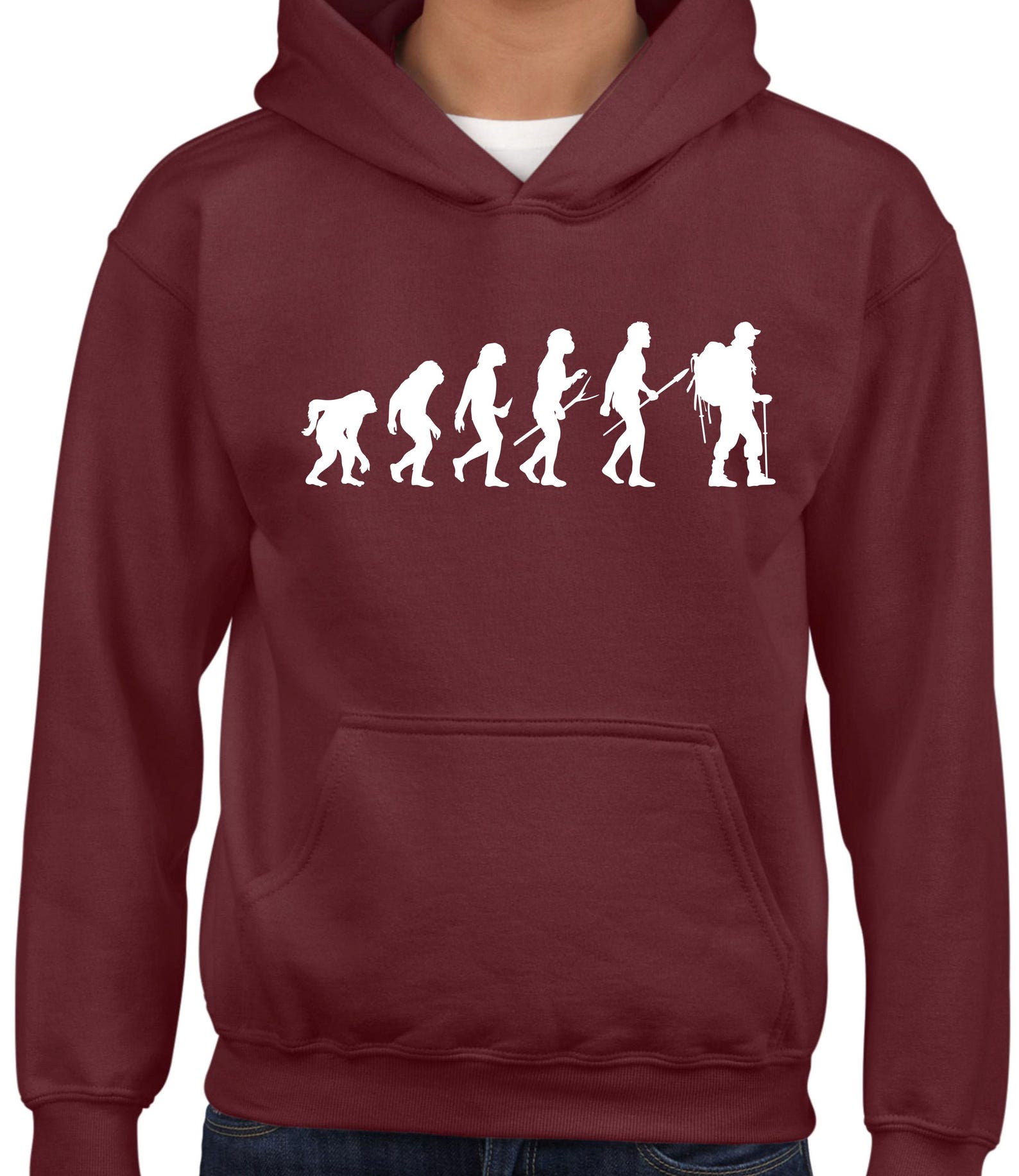 Evolution Hoodie hill climbing evolve mountain climber adventure xmas unisex gift top