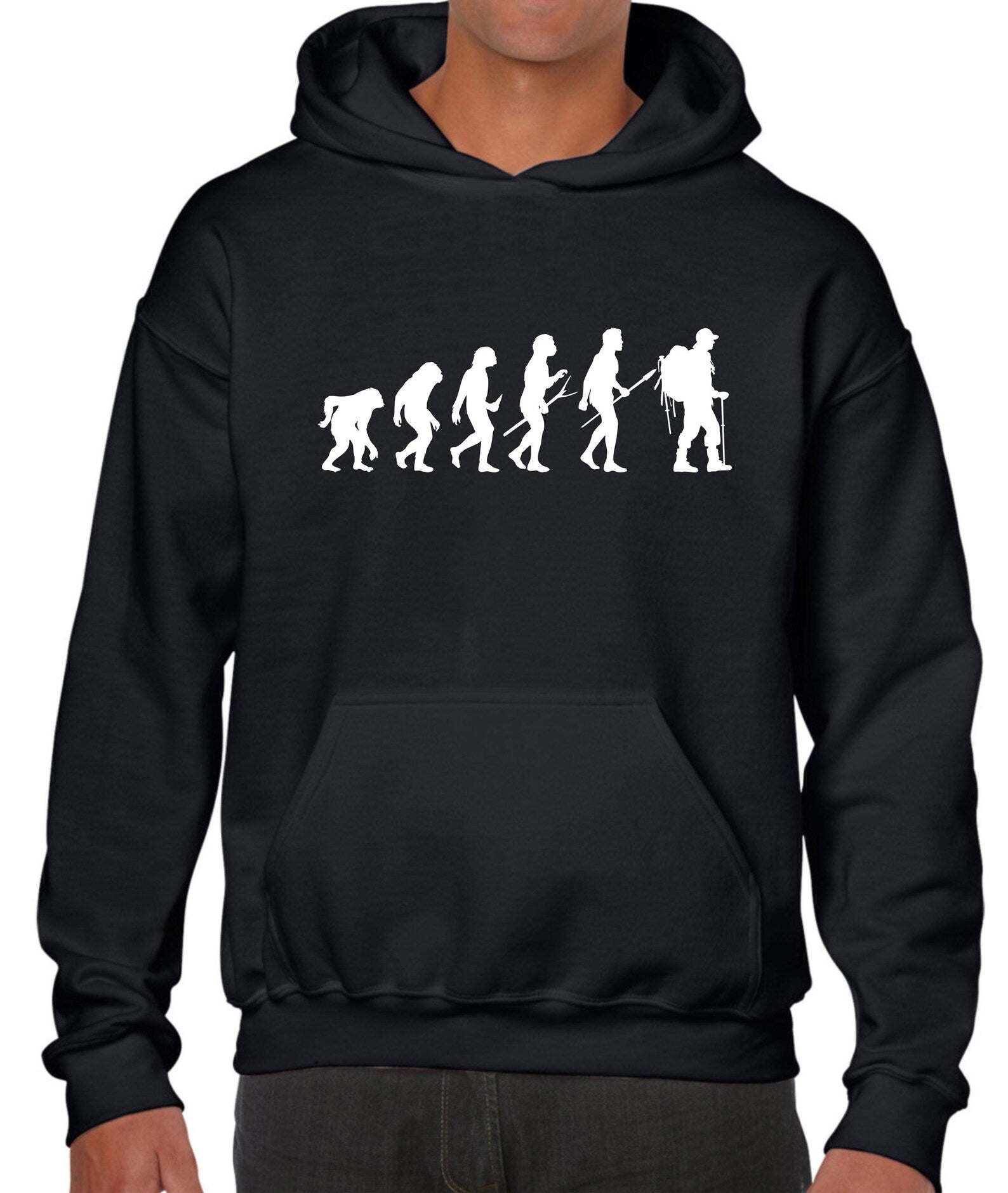 Evolution Hoodie hill climbing evolve mountain climber adventure xmas unisex gift top