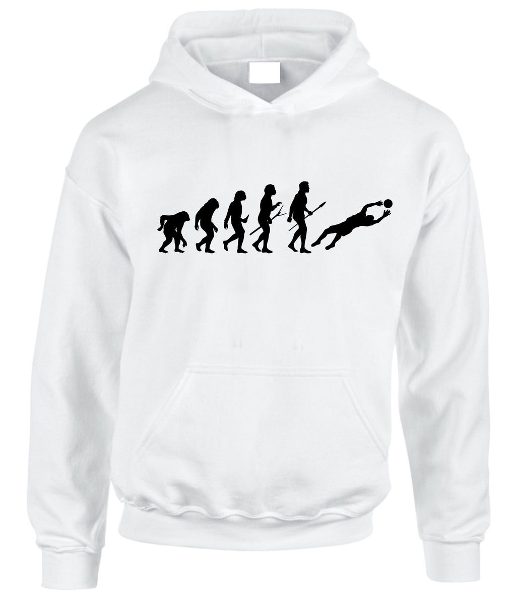 Evolution Hoodie football goalkeeper evolve footballer soccer penelty saver adults kids Present top