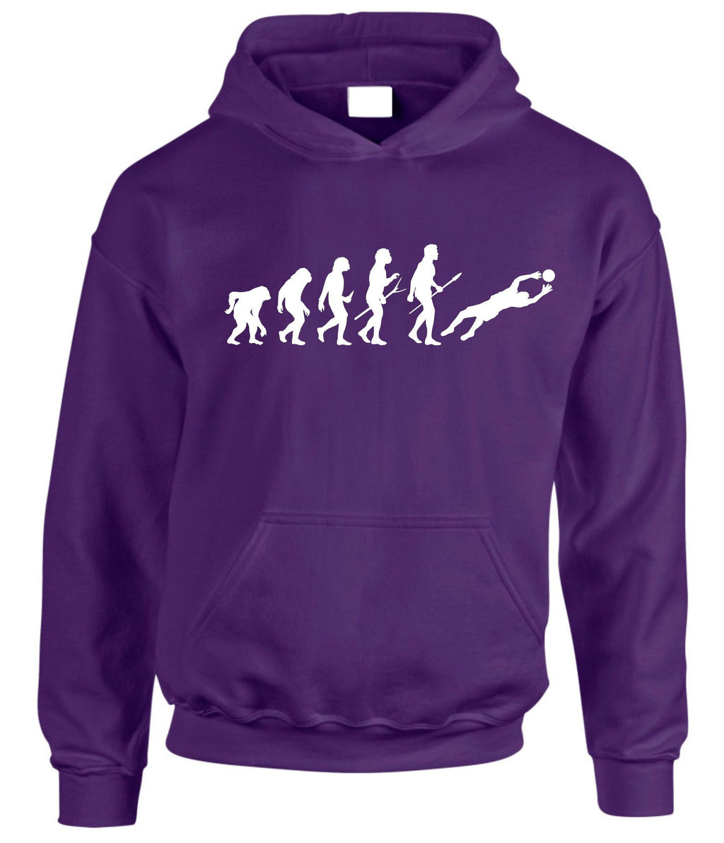 Evolution Hoodie football goalkeeper evolve footballer soccer penelty saver adults kids Present top