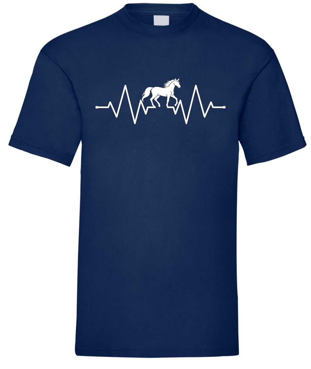 Horse T-shirt ecg heartbeat pulse cardio line dressage cob lover Birthday Present