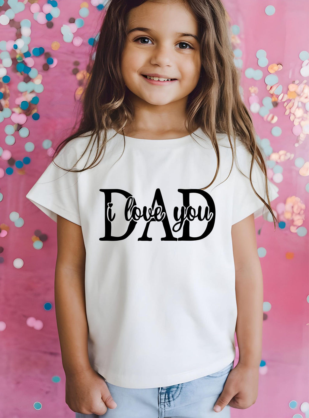 Daddy T-shirt I Love you dad papa Father's Day Present Unisex  Top