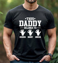 Personalized Daddy T-shirt Custom Kids Names Father's Day Gift