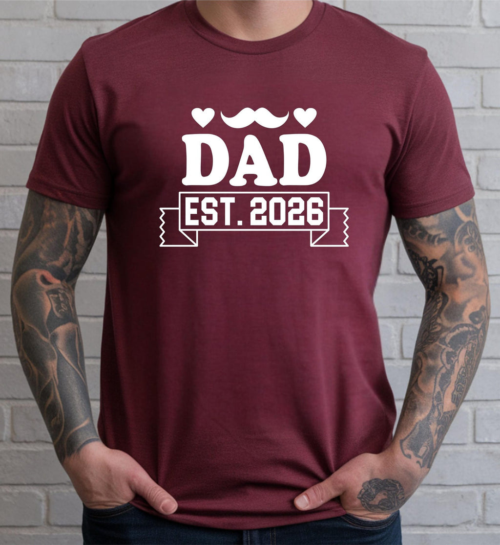 Personalised Daddy T-shirt Custom Dad Est. Any year Birthday Present For Papa