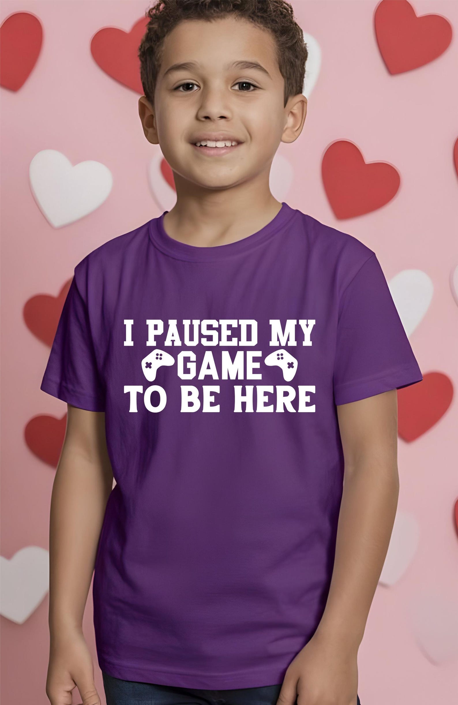Gamer Birthday T-shirt Paused My Game to Be Here Funny Gaming Birthday Present