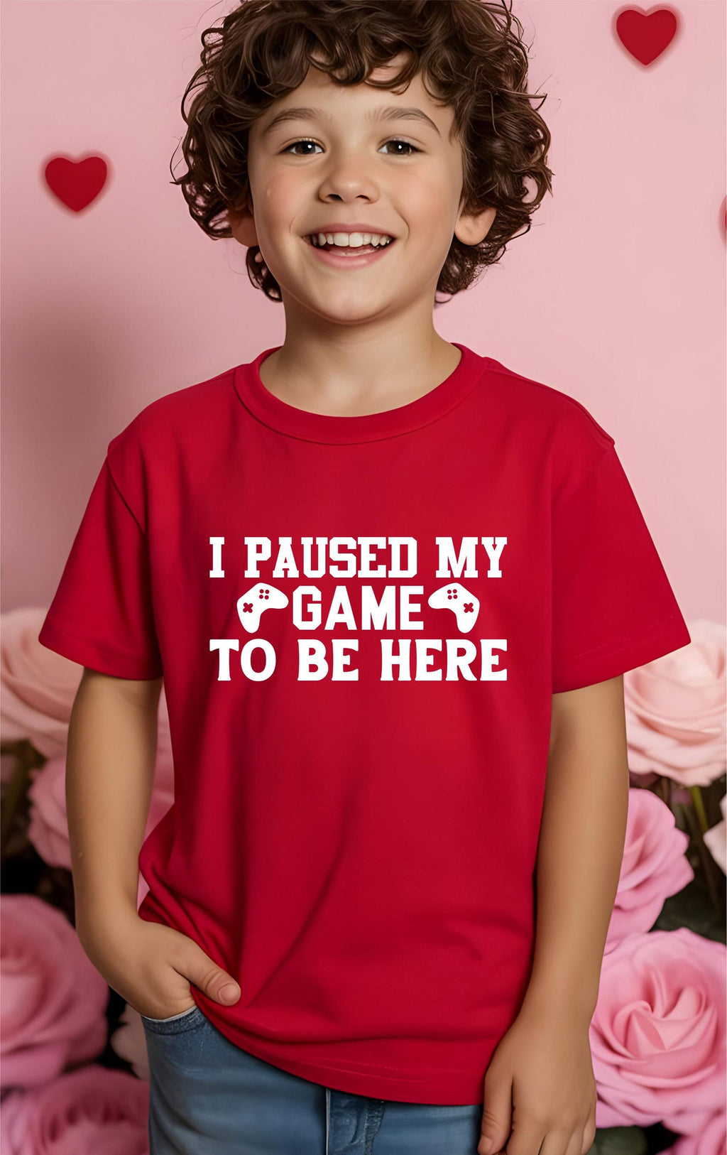 Gamer Birthday T-shirt Paused My Game to Be Here Funny Gaming Birthday Present